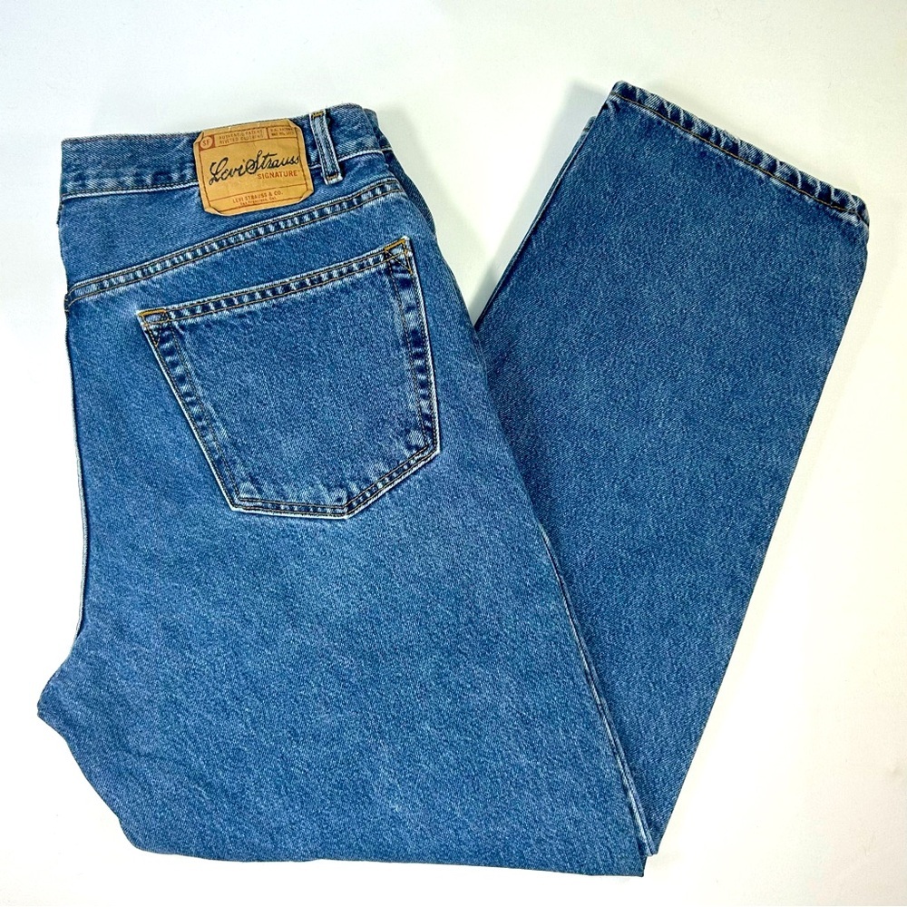 Levi Strauss Signature Relaxed Fit Jeans Size 40 X 30 - Picture 3 of 11